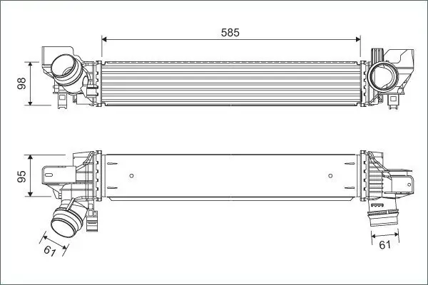 Ladeluftkühler VALEO 822932