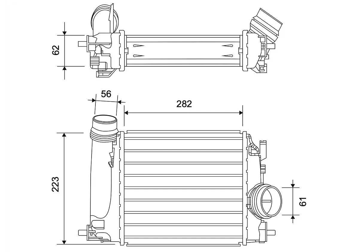 Ladeluftkühler VALEO 822941