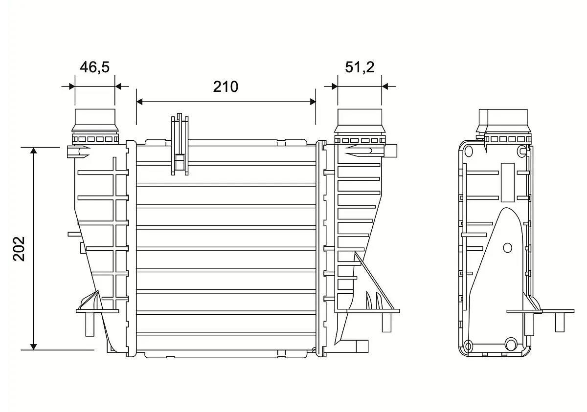 Ladeluftkühler VALEO 822942