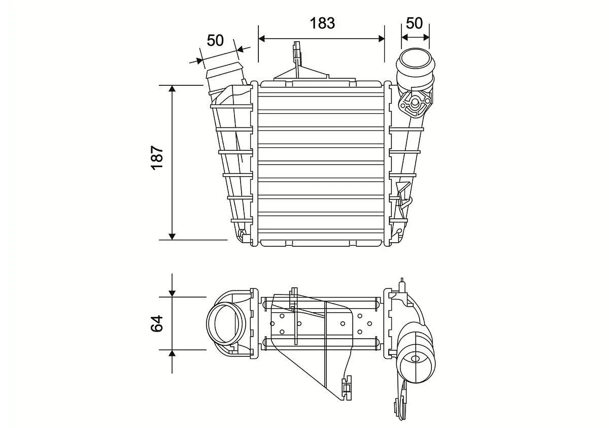 Ladeluftkühler VALEO 822943