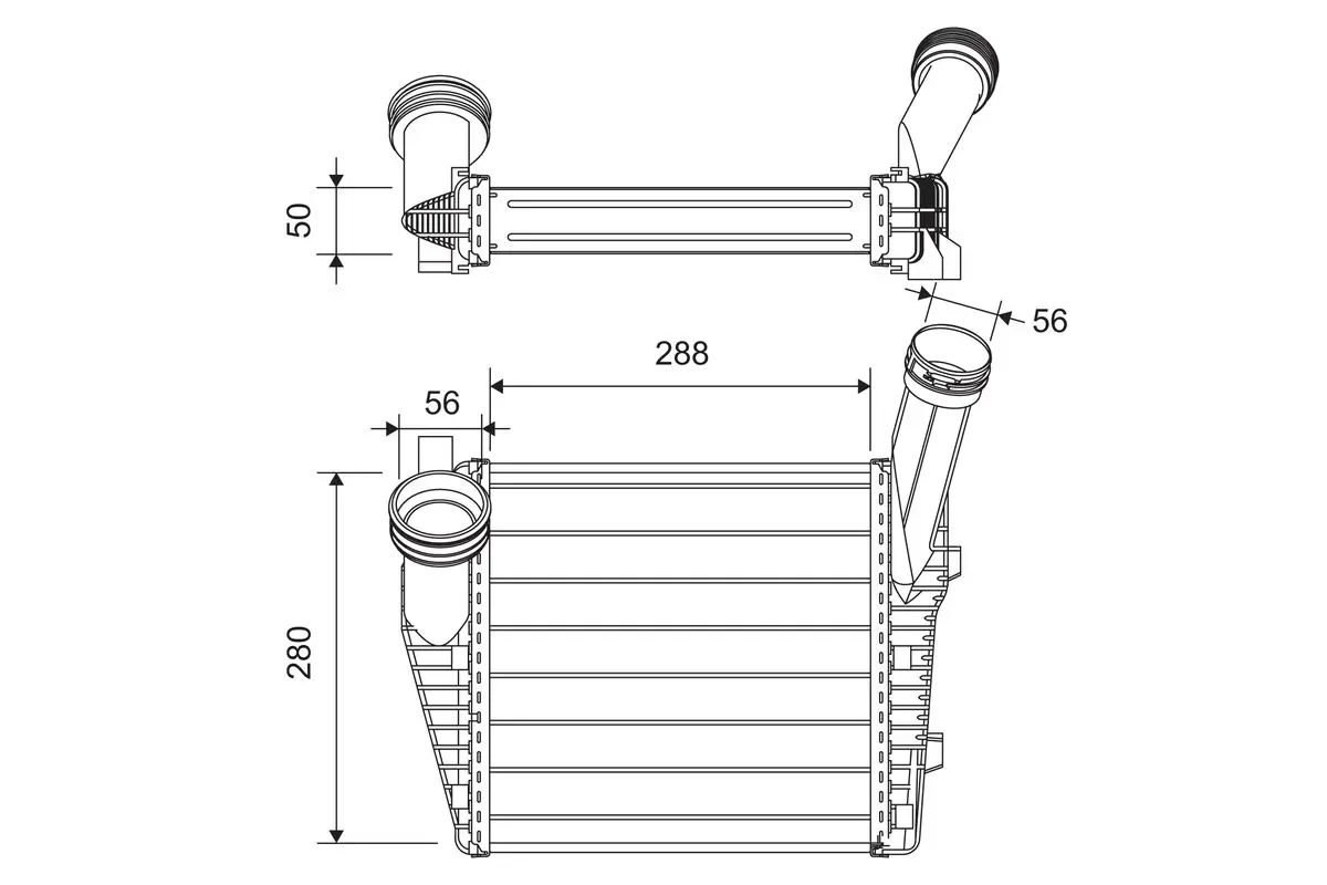 Ladeluftkühler VALEO 822947