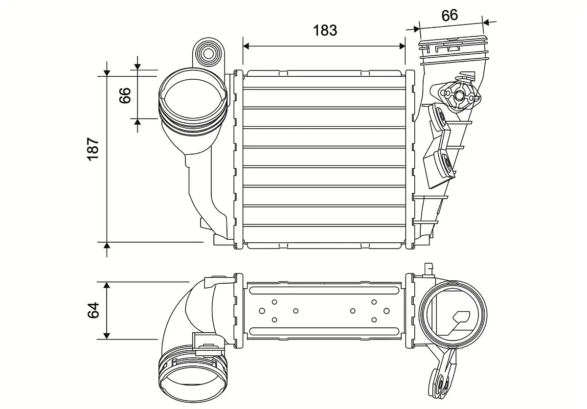 Ladeluftkühler VALEO 822953