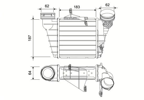 Ladeluftkühler VALEO 822954 Bild Ladeluftkühler VALEO 822954