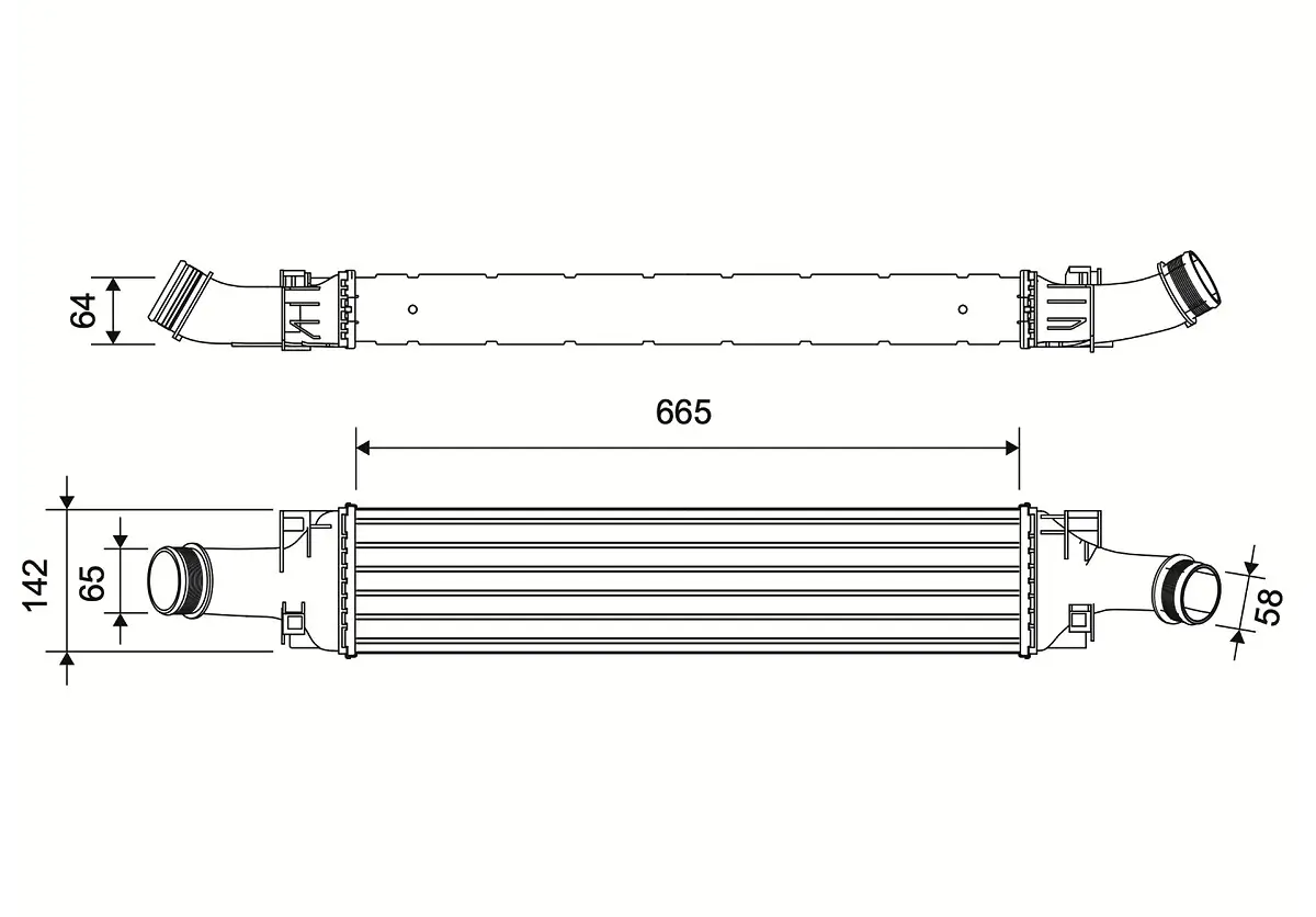 Ladeluftkühler VALEO 822956