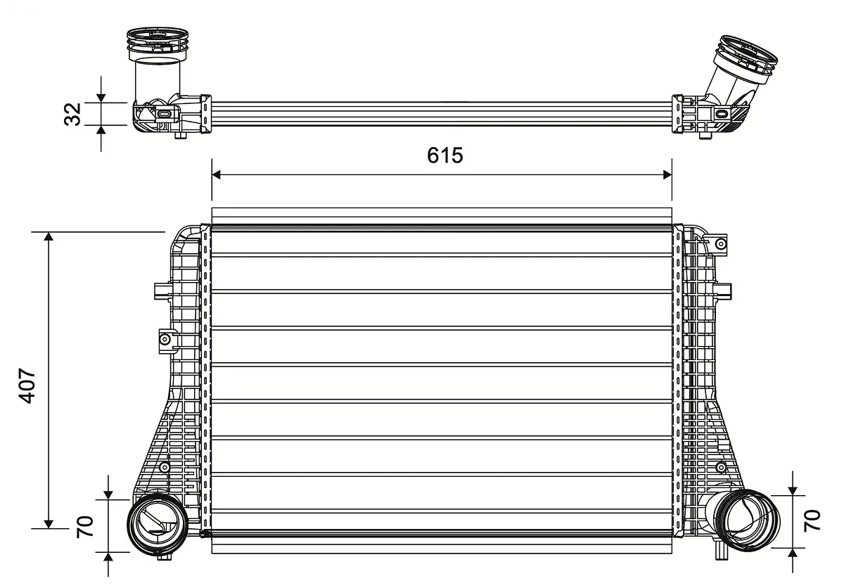 Ladeluftkühler VALEO 822962
