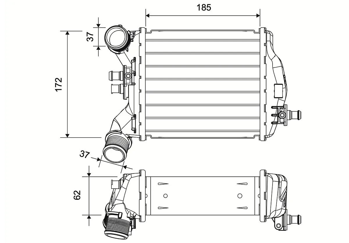 Ladeluftkühler VALEO 822968