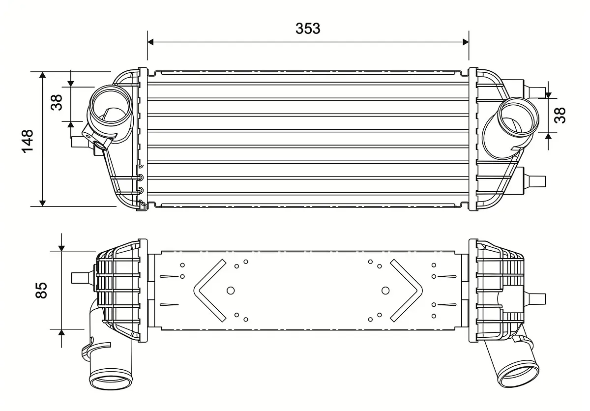 Ladeluftkühler VALEO 822971