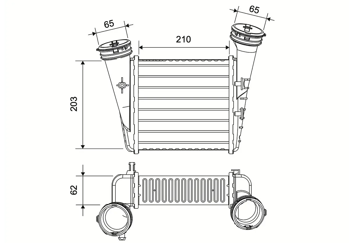 Ladeluftkühler VALEO 822982