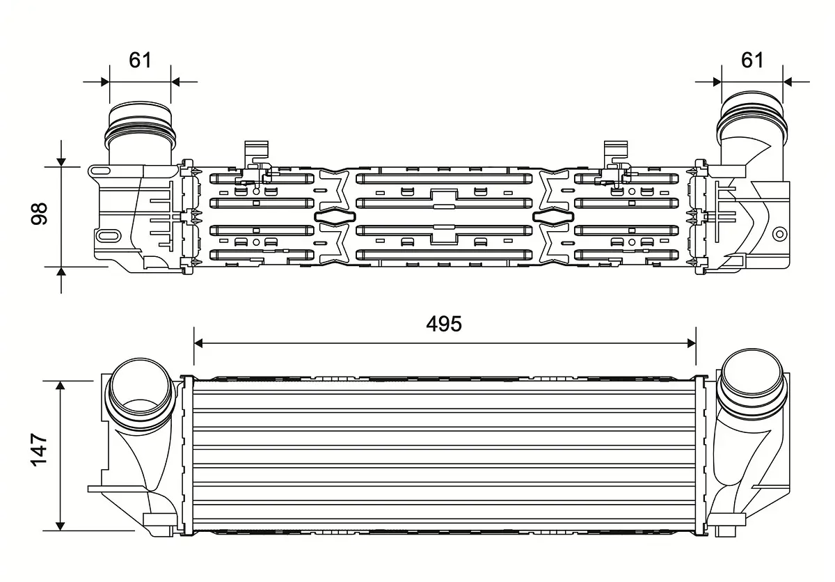 Ladeluftkühler VALEO 822984