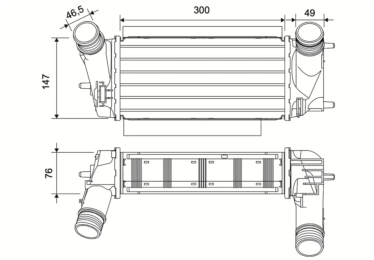 Ladeluftkühler VALEO 881571