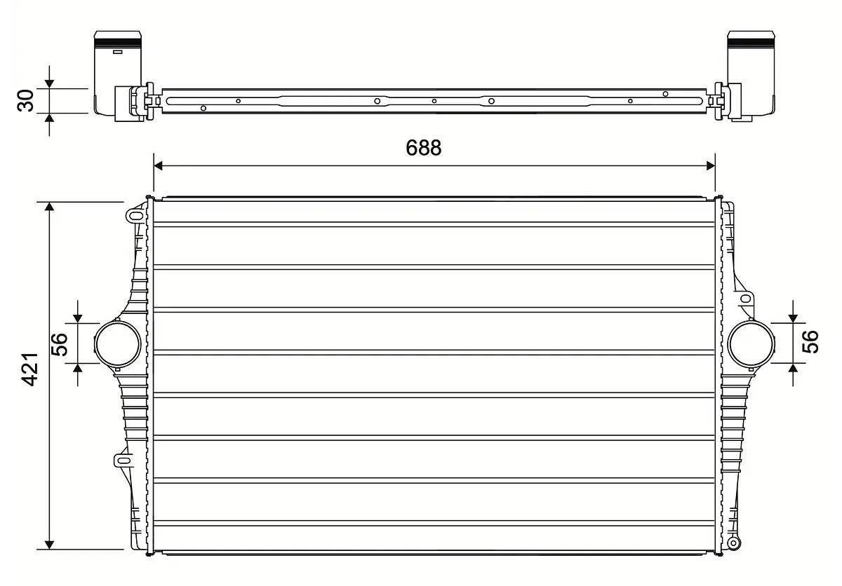 Ladeluftkühler VALEO 881578