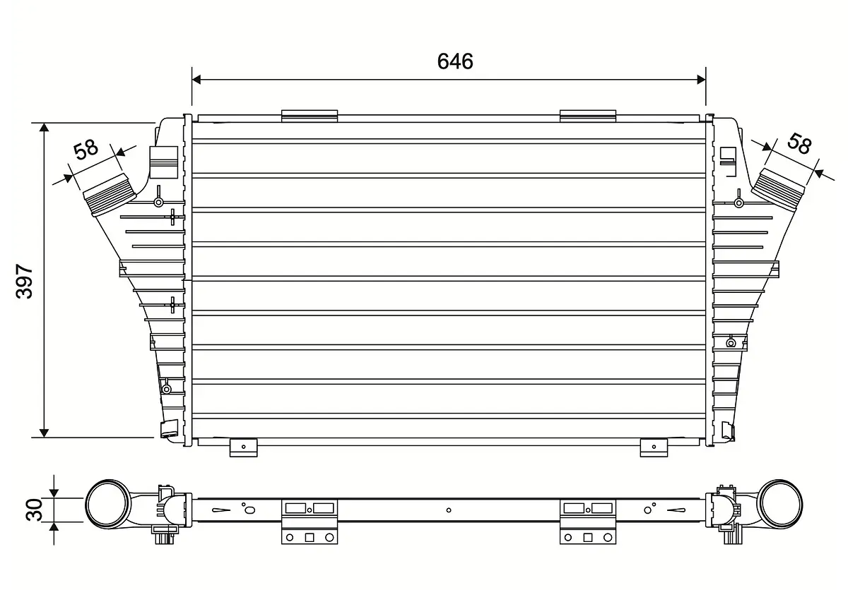 Ladeluftkühler VALEO 881584