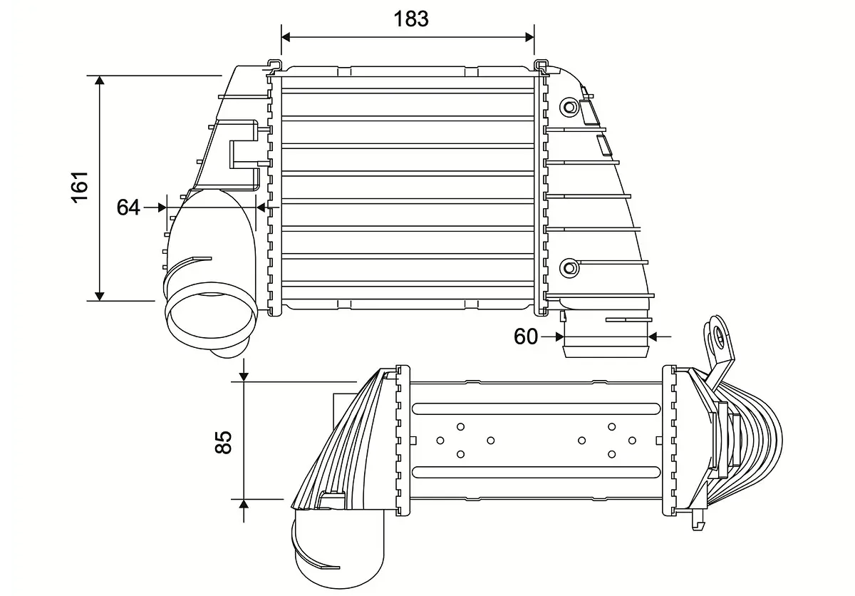 Ladeluftkühler VALEO 881593