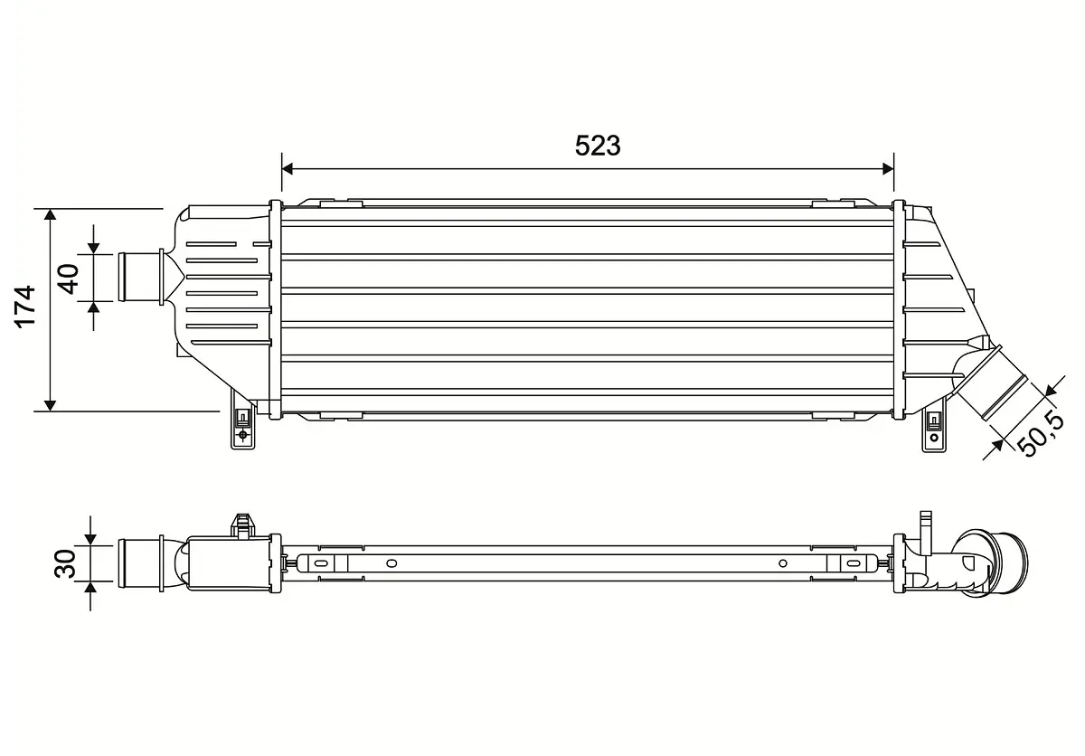 Ladeluftkühler VALEO 881598