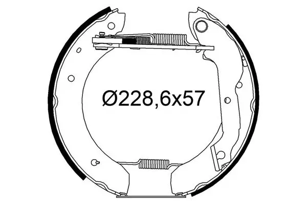 Bremsbackensatz VALEO 554913 Bild Bremsbackensatz VALEO 554913