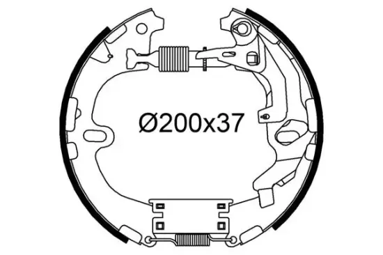 Bremsbackensatz Hinterachse VALEO 554941 Bild Bremsbackensatz Hinterachse VALEO 554941