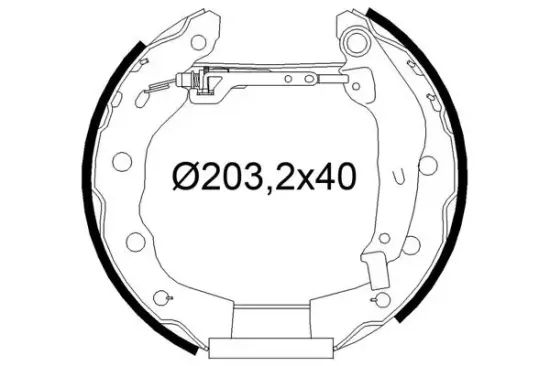 Bremsbackensatz Hinterachse VALEO 554965 Bild Bremsbackensatz Hinterachse VALEO 554965