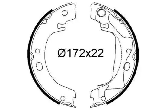 Bremsbackensatz Hinterachse VALEO 564239 Bild Bremsbackensatz Hinterachse VALEO 564239