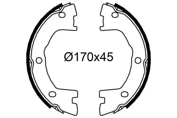 Bremsbackensatz, Feststellbremse Hinterachse VALEO 564240