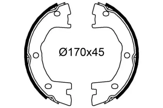 Bremsbackensatz, Feststellbremse Hinterachse VALEO 564240 Bild Bremsbackensatz, Feststellbremse Hinterachse VALEO 564240