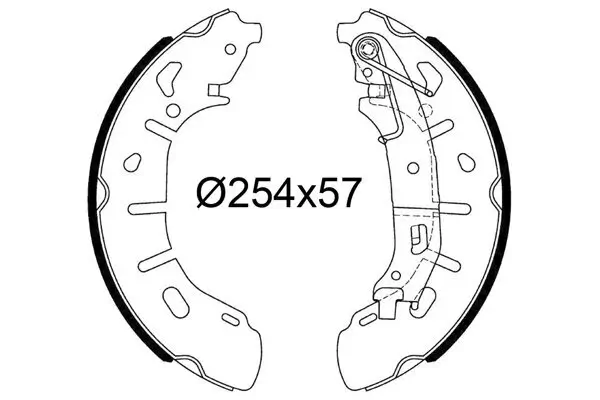 Bremsbackensatz Hinterachse VALEO 564251