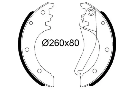 Bremsbackensatz Hinterachse VALEO 564252 Bild Bremsbackensatz Hinterachse VALEO 564252