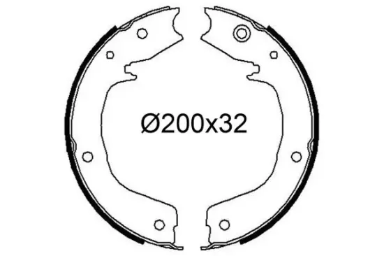 Bremsbackensatz Hinterachse VALEO 564256 Bild Bremsbackensatz Hinterachse VALEO 564256