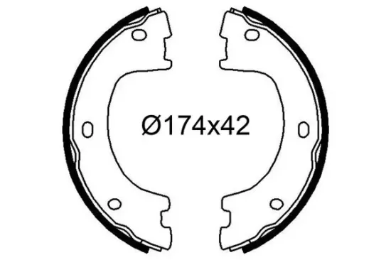 Bremsbackensatz Hinterachse VALEO 564258 Bild Bremsbackensatz Hinterachse VALEO 564258