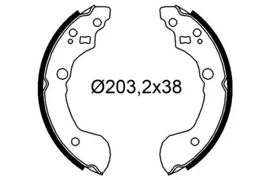 Bremsbackensatz Hinterachse VALEO 564285 Bild Bremsbackensatz Hinterachse VALEO 564285