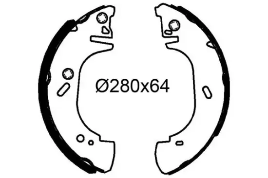 Bremsbackensatz Hinterachse VALEO 564294 Bild Bremsbackensatz Hinterachse VALEO 564294