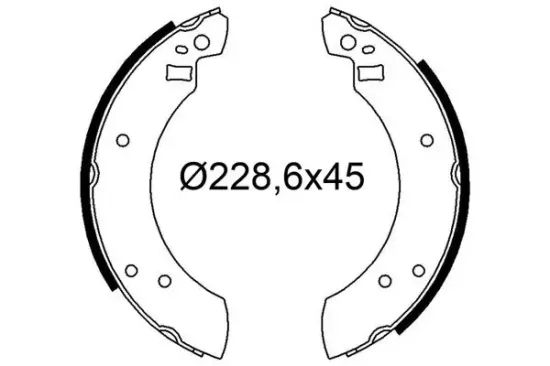 Bremsbackensatz Hinterachse VALEO 564327 Bild Bremsbackensatz Hinterachse VALEO 564327