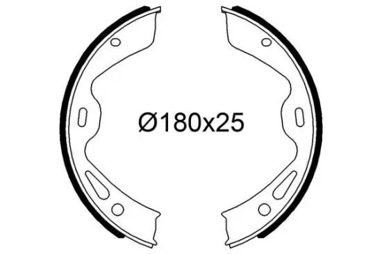 Bremsbackensatz Hinterachse VALEO 564332 Bild Bremsbackensatz Hinterachse VALEO 564332