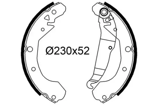 Bremsbackensatz Hinterachse VALEO 564338 Bild Bremsbackensatz Hinterachse VALEO 564338