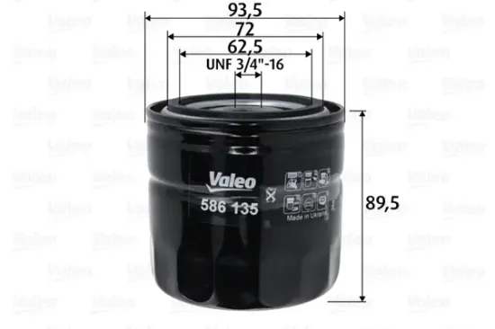Ölfilter VALEO 586135 Bild Ölfilter VALEO 586135