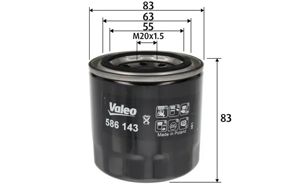 Ölfilter VALEO 586143
