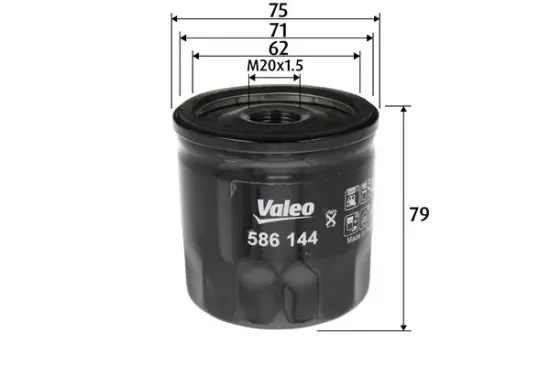 Ölfilter VALEO 586144 Bild Ölfilter VALEO 586144