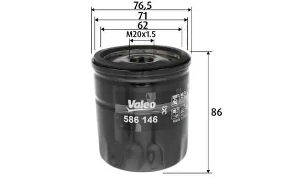 Ölfilter VALEO 586146 Bild Ölfilter VALEO 586146