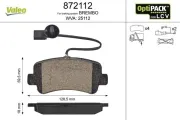 Bremsbelagsatz, Scheibenbremse Hinterachse VALEO 872112