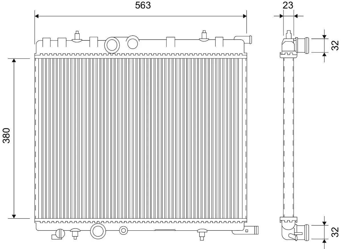 Kühler, Motorkühlung VALEO 701103