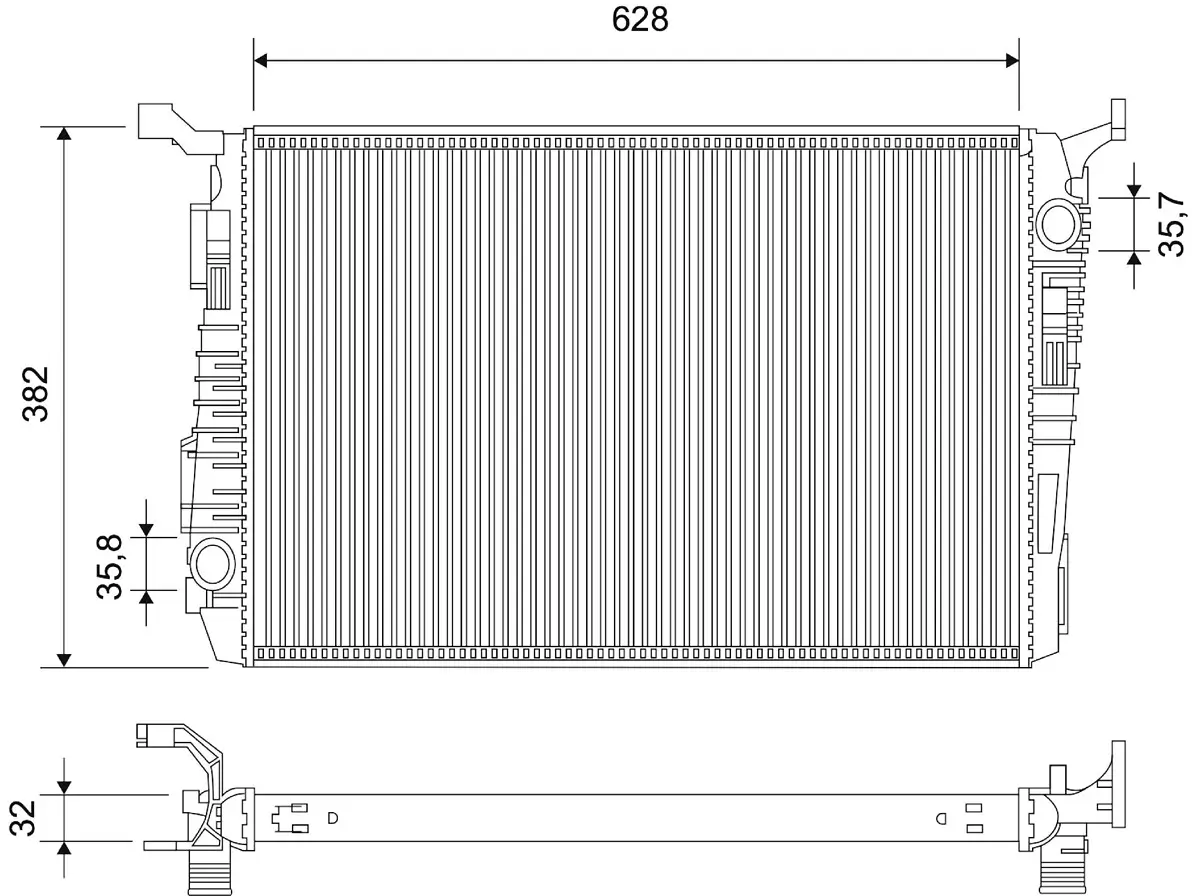 Kühler, Motorkühlung VALEO 701106