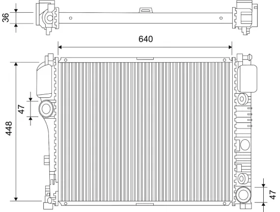 Kühler, Motorkühlung VALEO 701107 Bild Kühler, Motorkühlung VALEO 701107