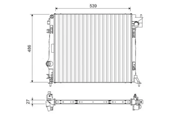 Kühler, Motorkühlung VALEO 701108 Bild Kühler, Motorkühlung VALEO 701108