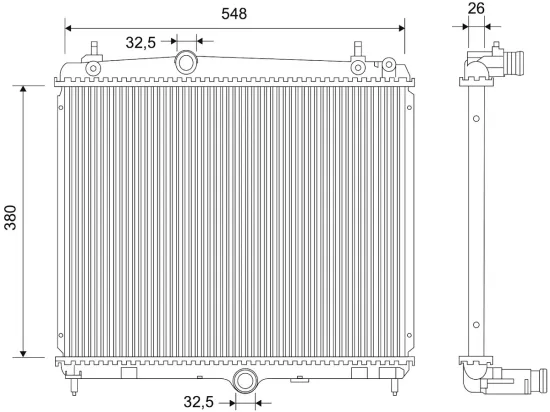 Kühler, Motorkühlung VALEO 701115 Bild Kühler, Motorkühlung VALEO 701115