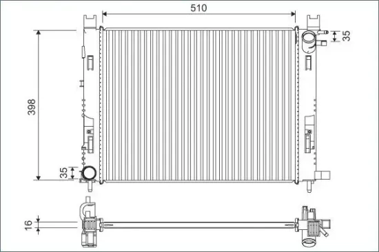 Kühler, Motorkühlung VALEO 701120 Bild Kühler, Motorkühlung VALEO 701120