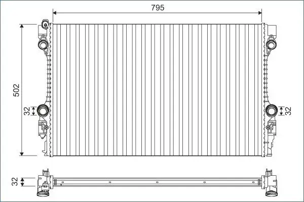 Kühler, Motorkühlung VALEO 701126