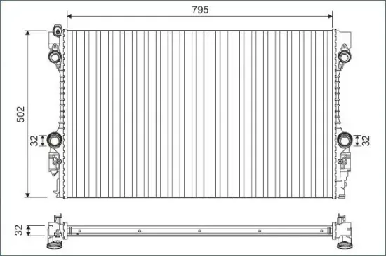 Kühler, Motorkühlung VALEO 701126 Bild Kühler, Motorkühlung VALEO 701126