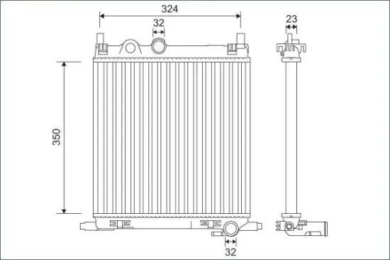 Kühler, Motorkühlung VALEO 701128 Bild Kühler, Motorkühlung VALEO 701128