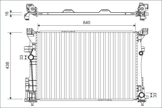 Kühler, Motorkühlung VALEO 701133 Bild Kühler, Motorkühlung VALEO 701133