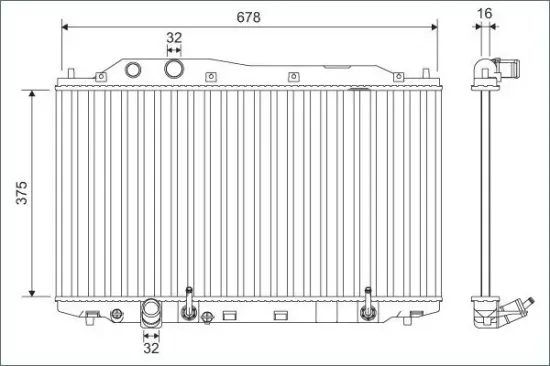 Kühler, Motorkühlung VALEO 701135 Bild Kühler, Motorkühlung VALEO 701135