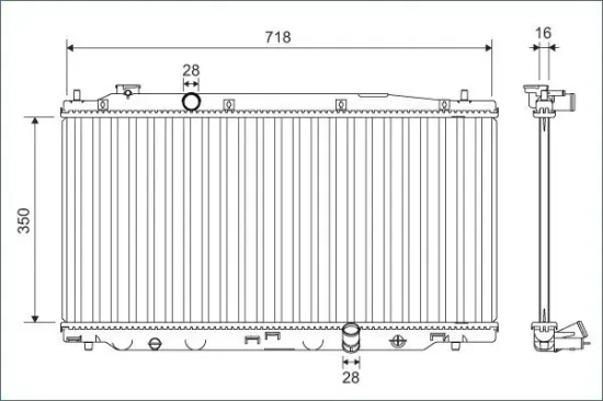 Kühler, Motorkühlung VALEO 701136 Bild Kühler, Motorkühlung VALEO 701136